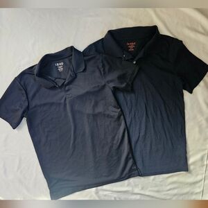 Set Of 2 Boys Polo Uniform Shirts- Izod And Cat & Jack- Size 14 And 14/16